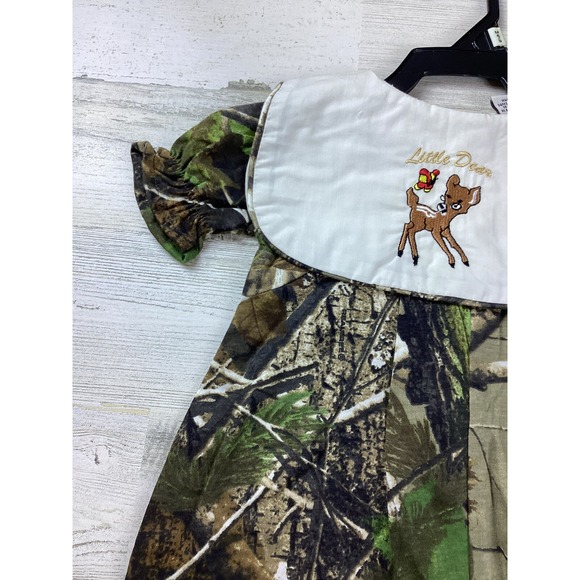 Vintage J. Tuohy's Realtree Baby Camo Jumper Bibbed Embroidered Bambie Deer - Picture 4 of 8